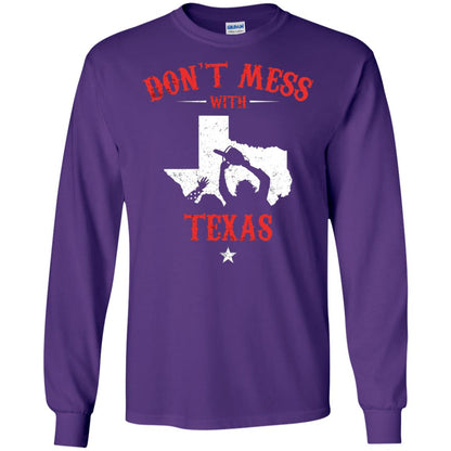 Don_t Mess With Texas Chainsaw T-shirt Purple
