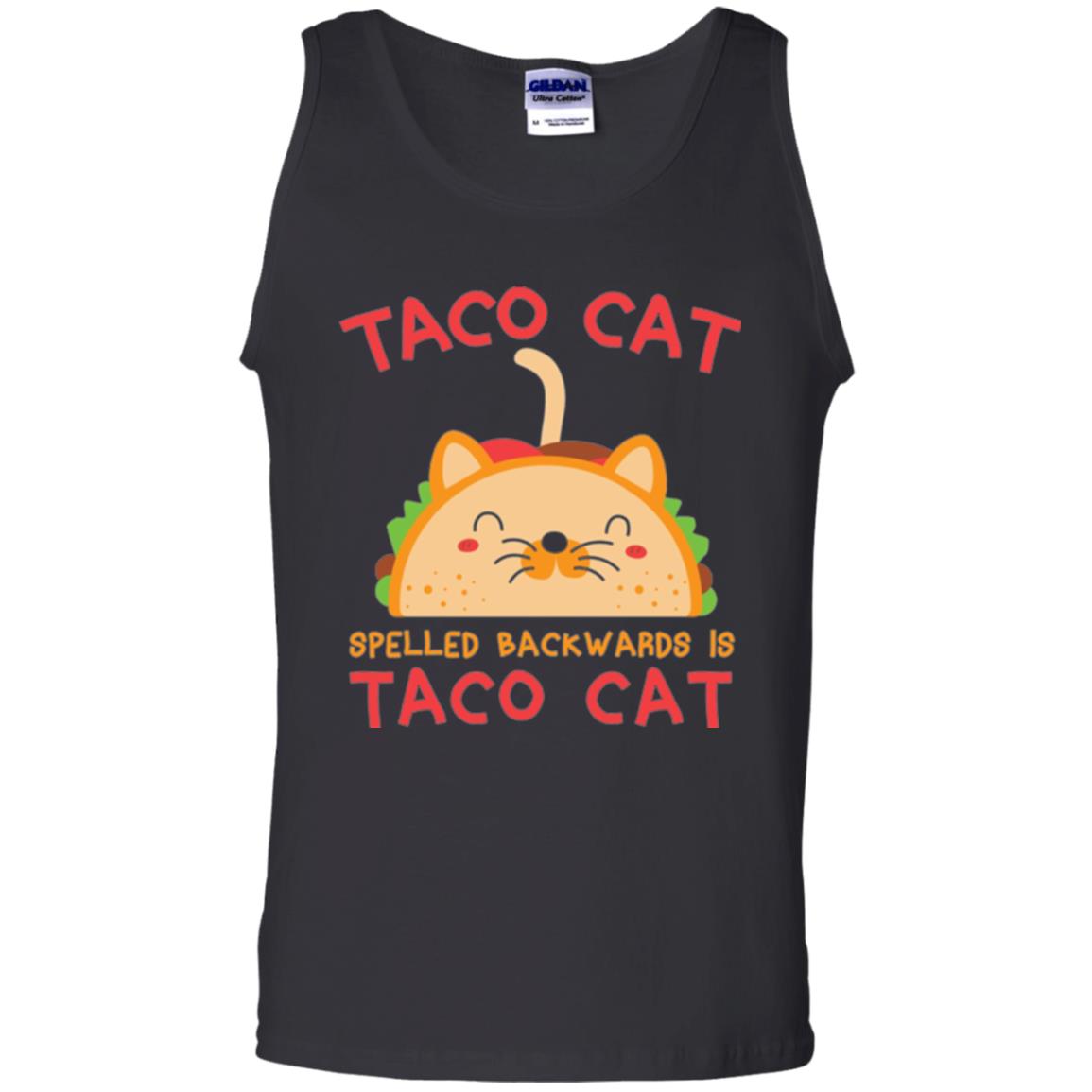 Taco Cat T-shirt Spelled Backwards Is Taco Cat Black