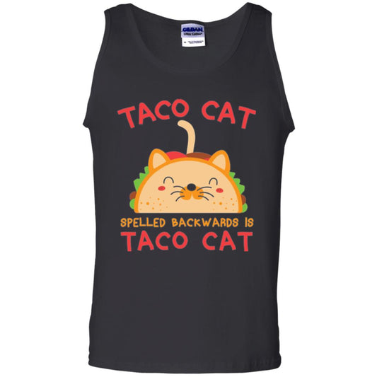 Taco Cat T-shirt Spelled Backwards Is Taco Cat Black