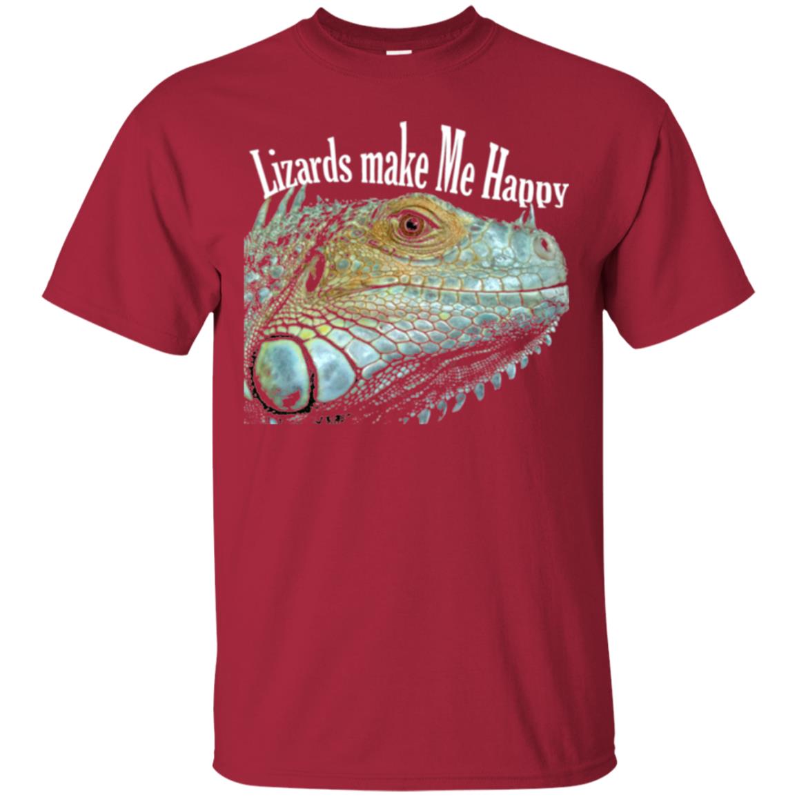Reptiles Lovers T-shirt Lizards Make Me Happy Cardinal