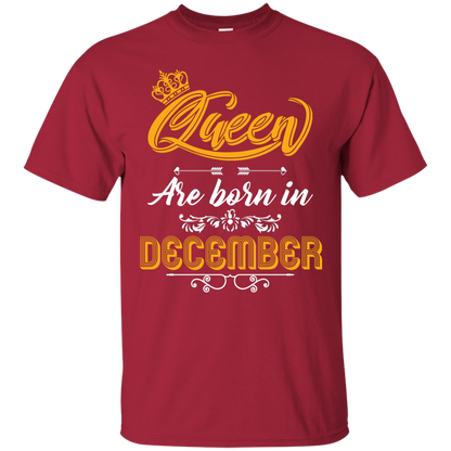 Brithday T-Shirt Queen Are Born In December Cardinal
