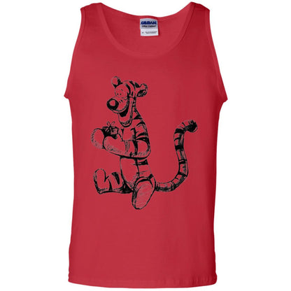 Movie T-shirt Tigger Sketch Red