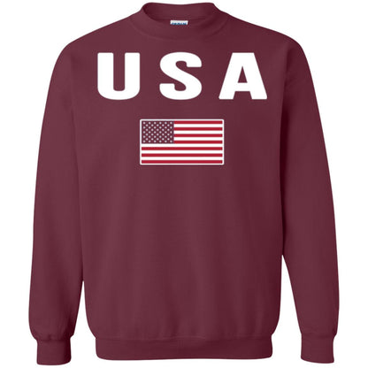 American Flag Us America United States T-shirt Maroon