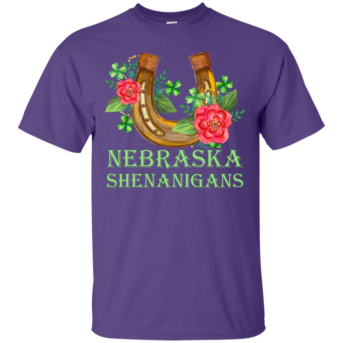 Horse Lover T-shirt Nebraska Shenanigans Purple