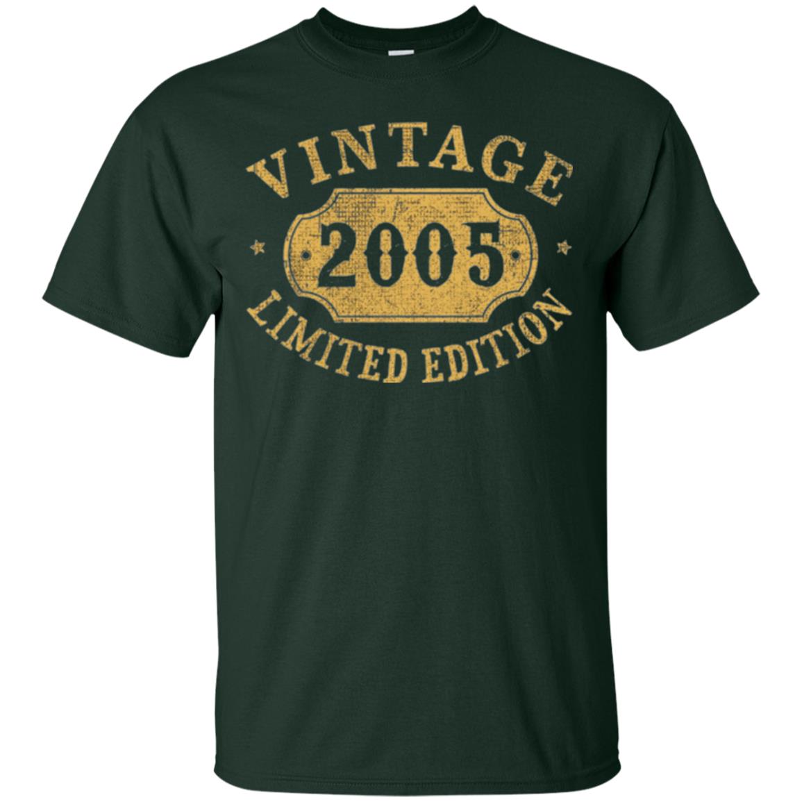 Brithday T-shirt Vintage 2005 Limited Edition Forest Green