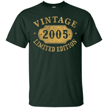 Brithday T-shirt Vintage 2005 Limited Edition Forest Green