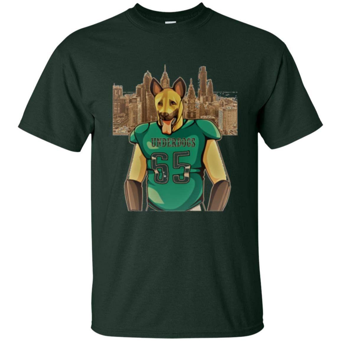 Dog Lover T-shirt Philly Fan Philadelphia Underdogs 2018 Game Day Forest Green