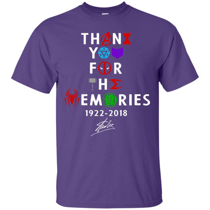 Thank You For The Memories Stan Lee Movie Hero Fan Shirt Purple