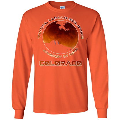 Colorado Lunar Eclipse 2018 T-shirt January 31 Orange