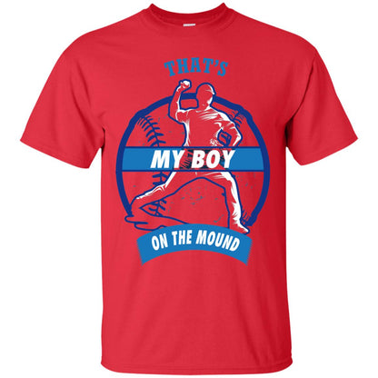 Thats My Boy On The Mound Softball Pitcher Shirt Red