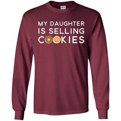 My Daughter Is Selling Cookies T-shirt Girl Cookie Maroon