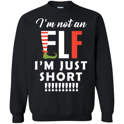 Christmas T-shirt I'm Not An Elf I'm Just Short Black