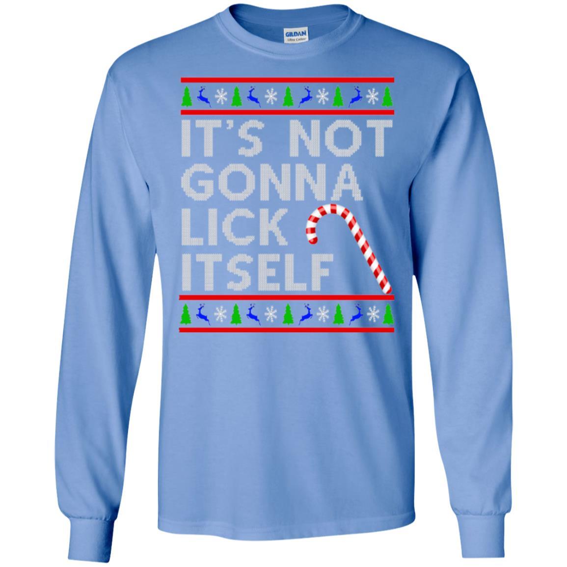 Christmas T-shirt It's Not Gonna Lick Itself Carolina Blue