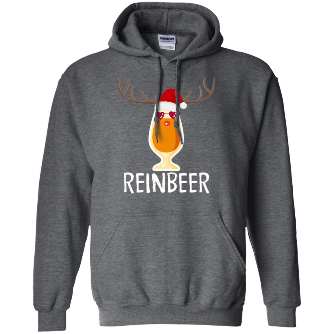 Beer Lover T-shirt Reinbeer Mery Christmas Dark Heather