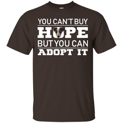 You Can_t Buy Hope But You Can Adopt It Dog Shirt Dark Chocolate