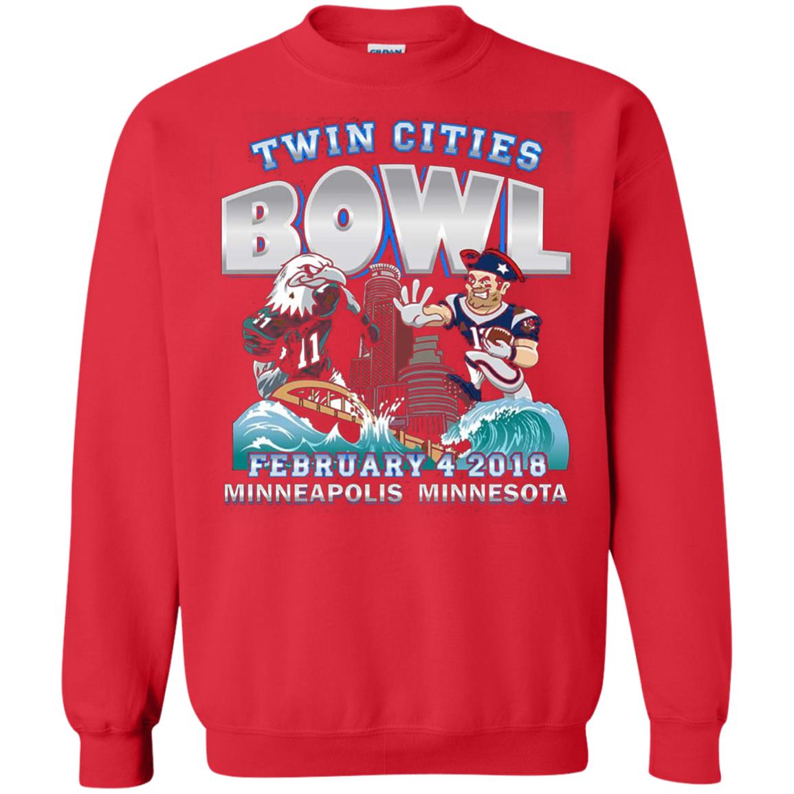 Football Lover T-shirt Twin Cities Bowl Red