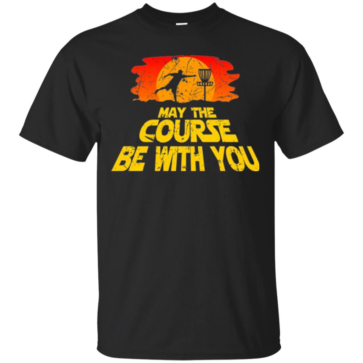 Disc Golf T-shirt May The Course Be With You Black