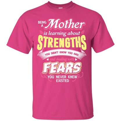 Being A Mom Means Mommy T-shirt Heliconia
