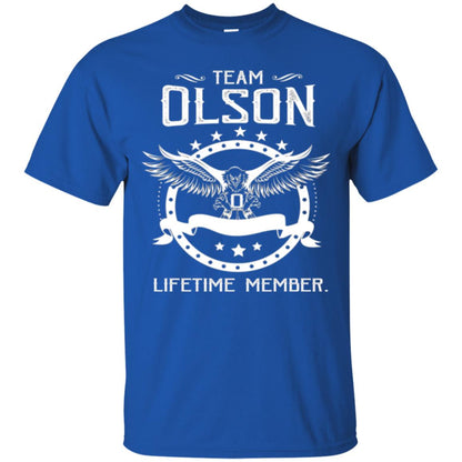 Family T-shirt Team Olson Lifetime Member Royal