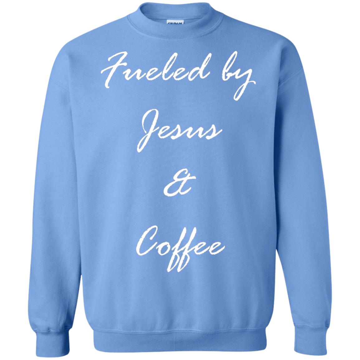 Fueled By Jesus Coffee Graphic Christian T-shirt Carolina Blue