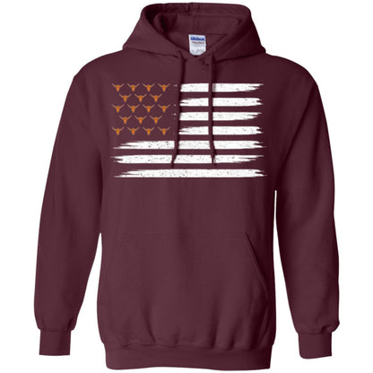 Vintage Texas United Longhorn Flag T-shirt Maroon