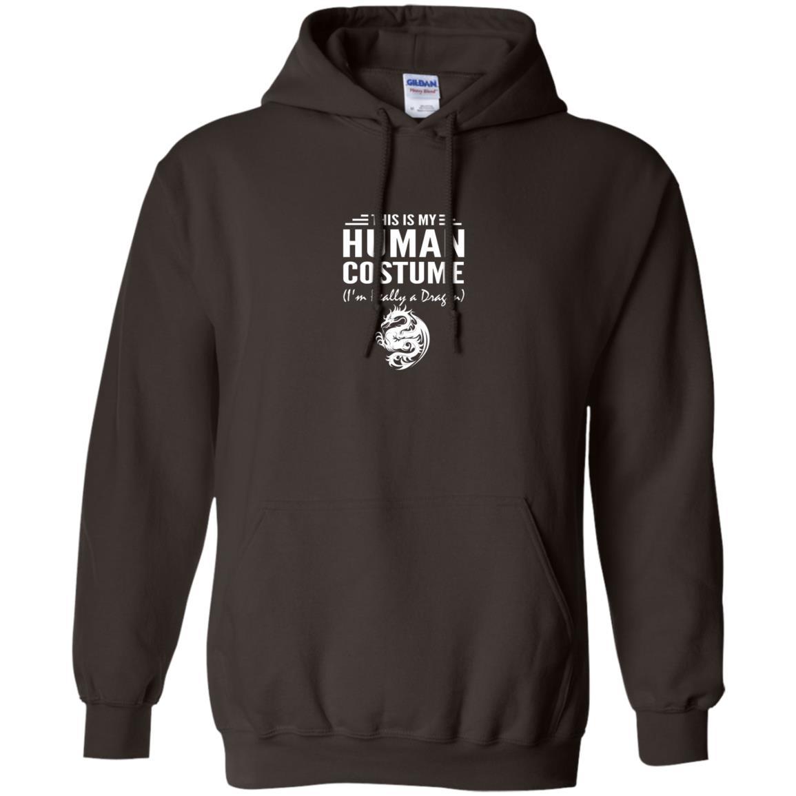 Dargon T-shirt This Is My Human Costume I'm Really A Dragon Dark Chocolate