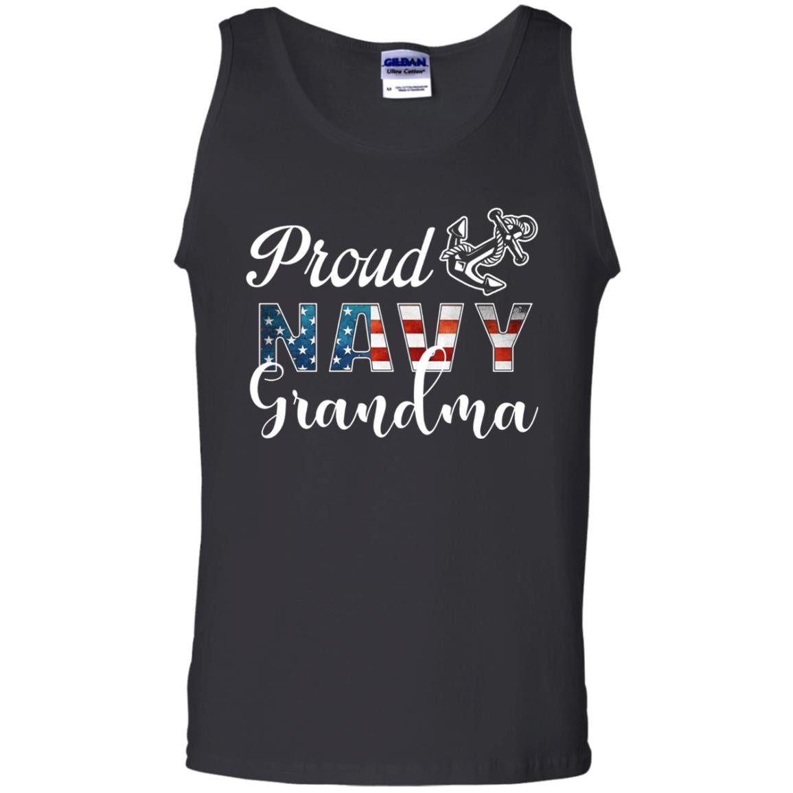 Proud Navy Grandma Military Mama Shirt Black