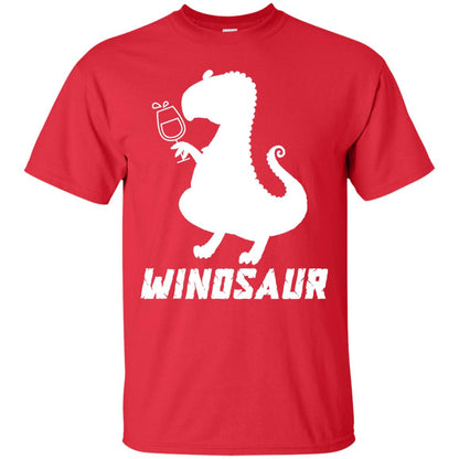 Drinking Party T-shirt Winosaur Wine Dinosaur Red
