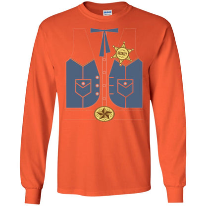 Western Cowboy Sheriff T-shirt Orange