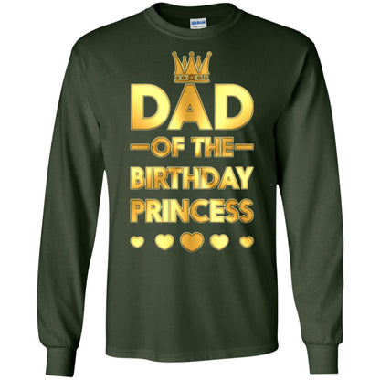 Dad Of The Birthday Princess Family T-shirt Forest Green