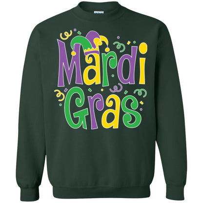 Mardi Gras T-shirt Mardi Gras Party T-shirt Forest Green