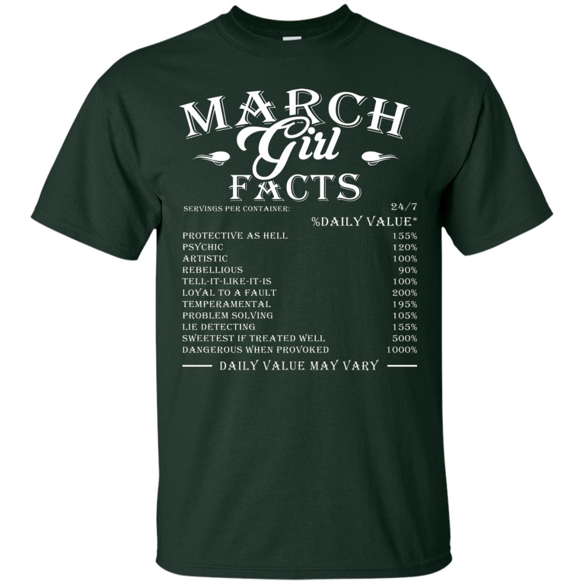 March Girl Facts Facts T-shirt Forest