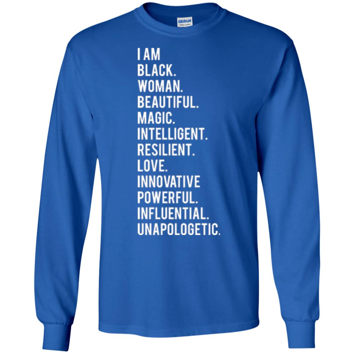 I Am Black Woman Black History Month 2018 T-shirt Royal