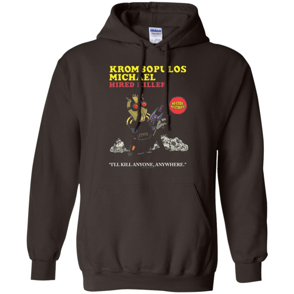 Film T-shirt Krombopulos Michael Hired Killer Dark Chocolate