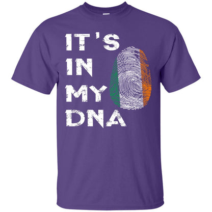 It's In My Dna Fingerprint Irish Ireland Gift Shirt Purple