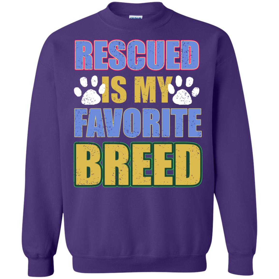 Rescued Is My Favorite Breed Shirt Purple