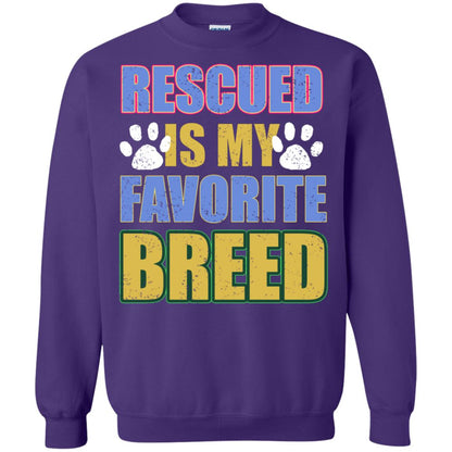 Rescued Is My Favorite Breed Shirt Purple