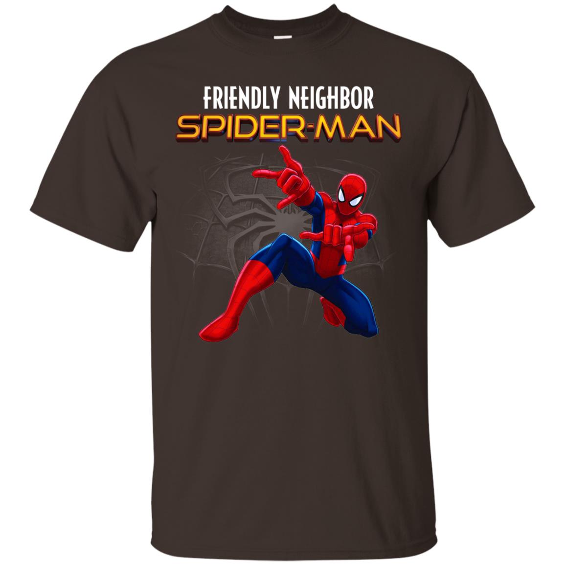 Friendly Neighbor Spider Man Movie Fan T-shirt Dark Chocolate