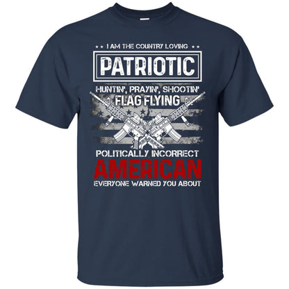 Politically Incorrect American Everyone Warned You About Military Shirt Navy