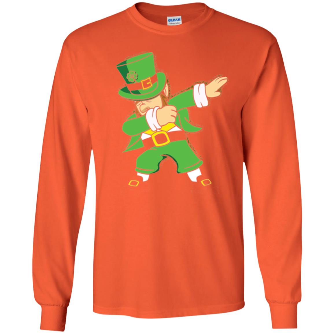 St. Patrick_s Day T-shirt Irish Dabbing T-shirt Orange