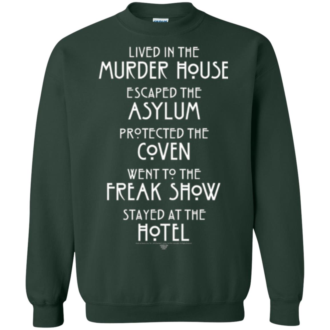 American Horror Story T-shirt Lived In The Murder House Forest Green