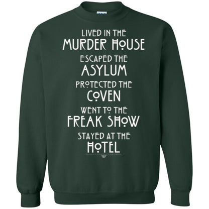 American Horror Story T-shirt Lived In The Murder House Forest Green