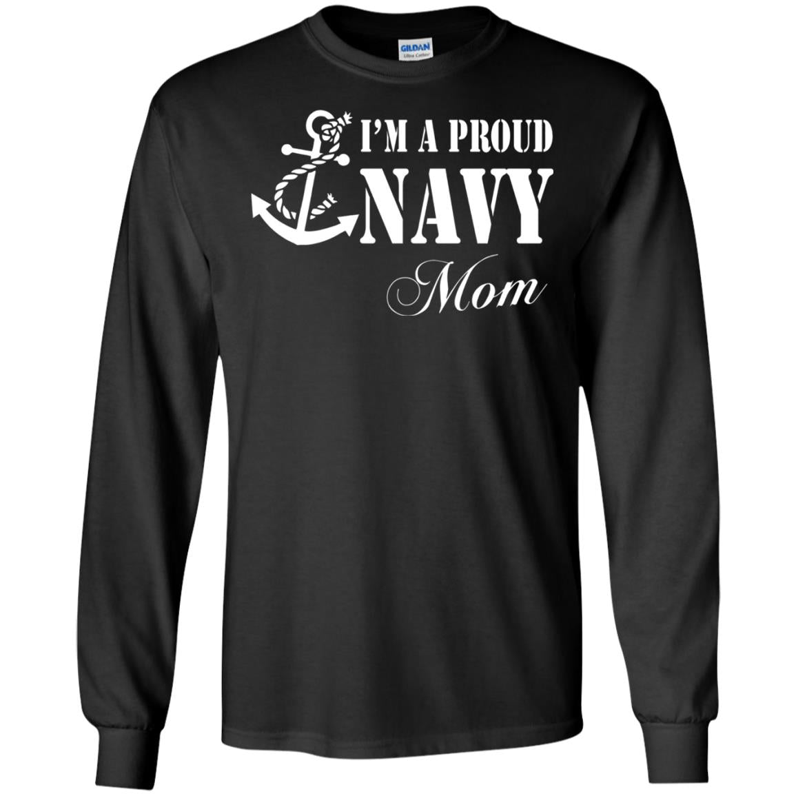 Pride Military Mother Shirt Im A Proud U.s. Navy Mom Black
