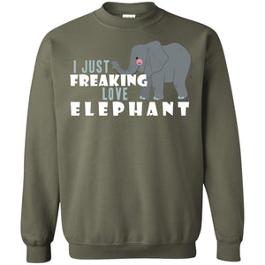 I Just Freaking Love Elephant ShirtG180 Gildan Crewneck Pullover Sweatshirt 8 oz.