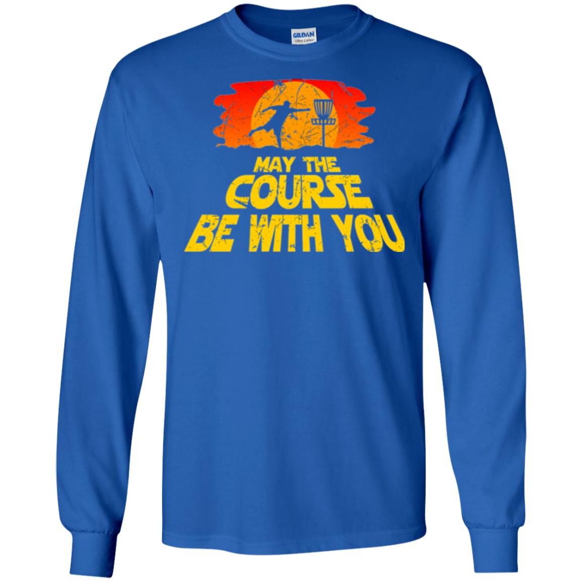 Disc Golf T-shirt May The Course Be With You Royal