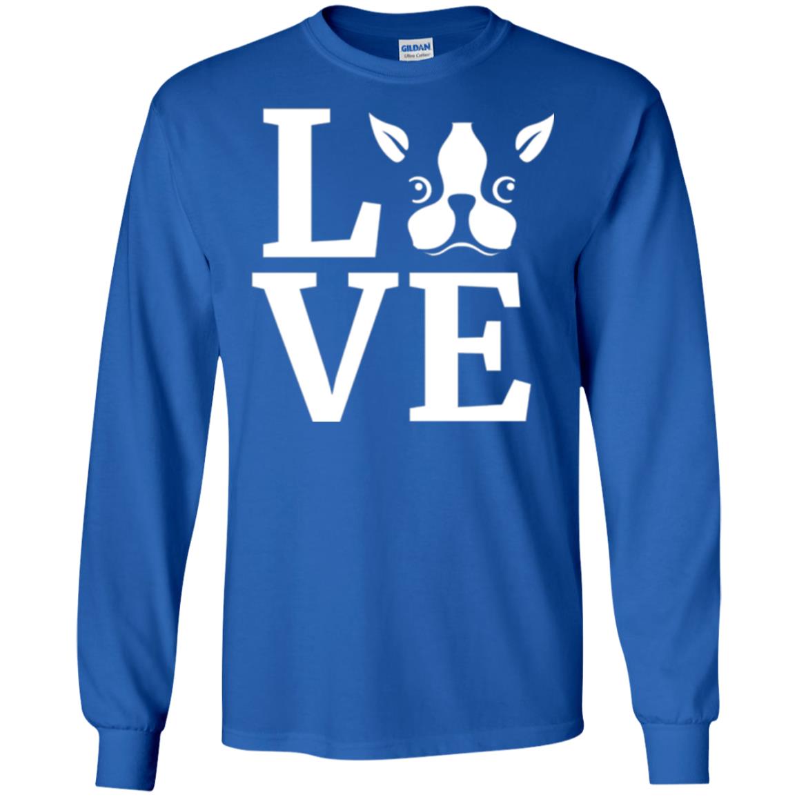 Dog Lovers T-shirt I Love My Boston Terrier Royal