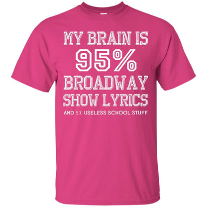 My Brain Is 95_ Broadway Show Lyrics Acting Lover T-shirt Heliconia