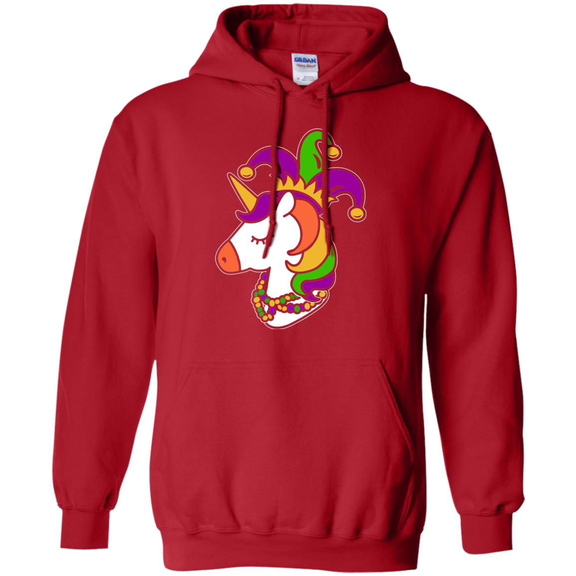Unicorn Funny Mardi Gras T-shirt Red