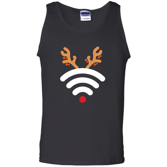 Wifi Signal Symbol Icon Reindeer X-mas Gift Shirt Black
