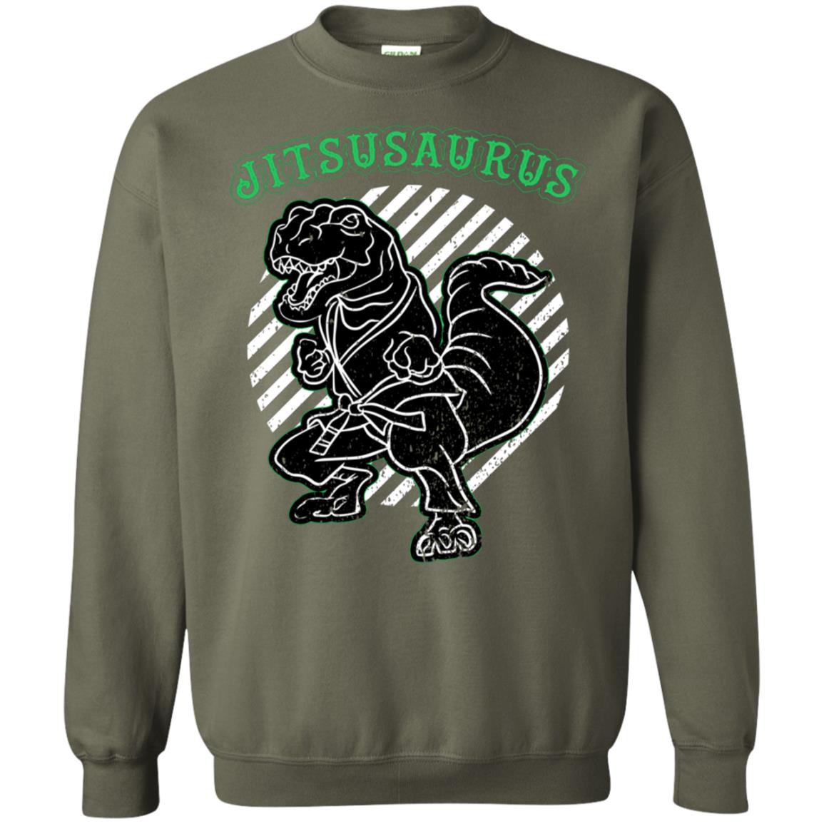 Jitsusaurus Jujutsu Saurus Shirt Military Green